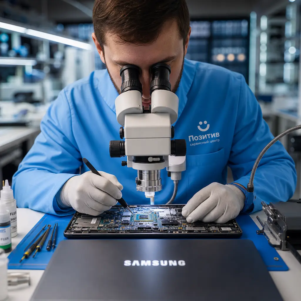 Замена видеокарты ноутбука Samsung в Красноармейске