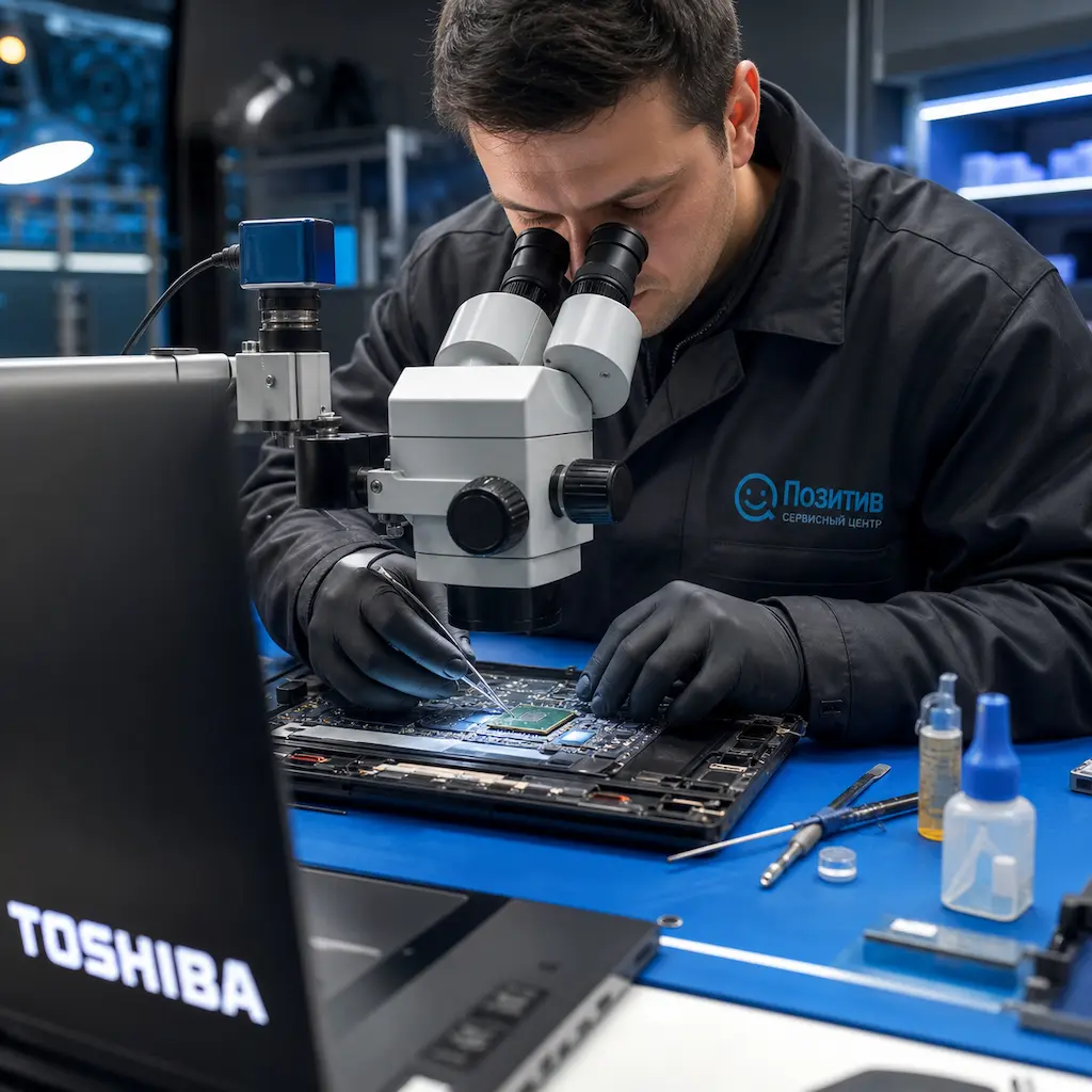 Замена видеокарты ноутбука Toshiba в Красноармейске