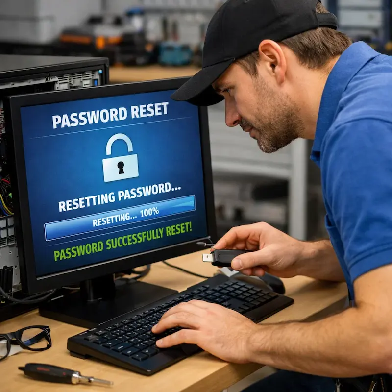 Сброс пароля от компьютера в Красноармейске