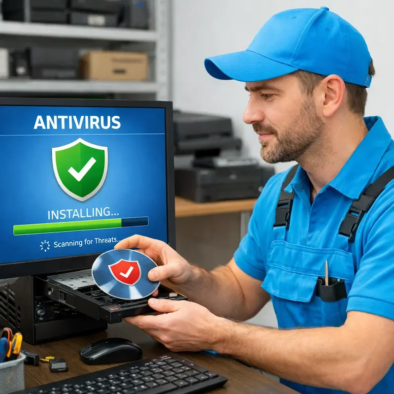 Установка антивируса в Красноармейске на дому