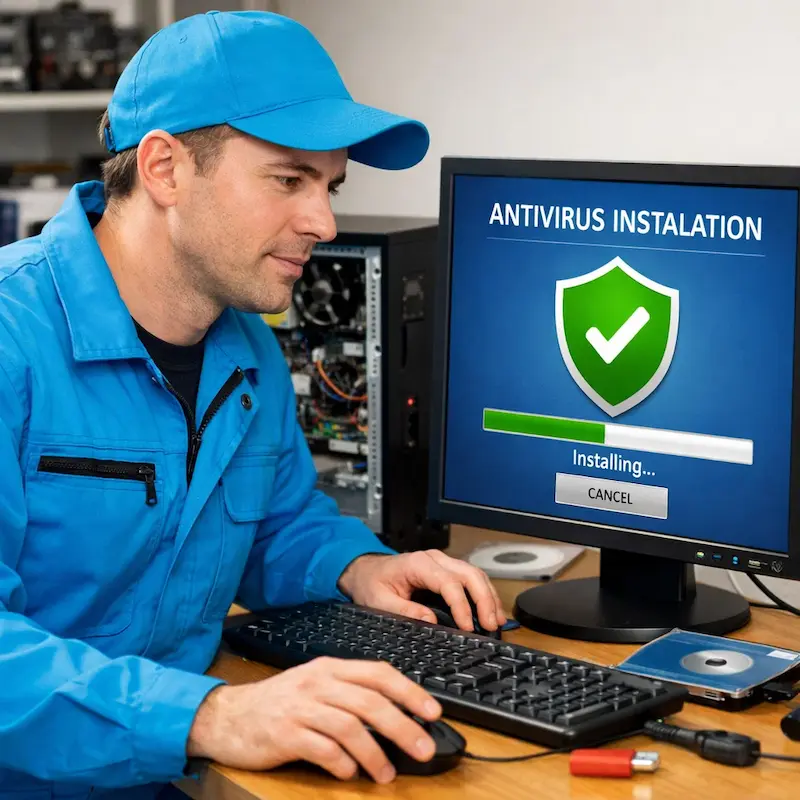 Установка антивируса на ноутбук в Красноармейске