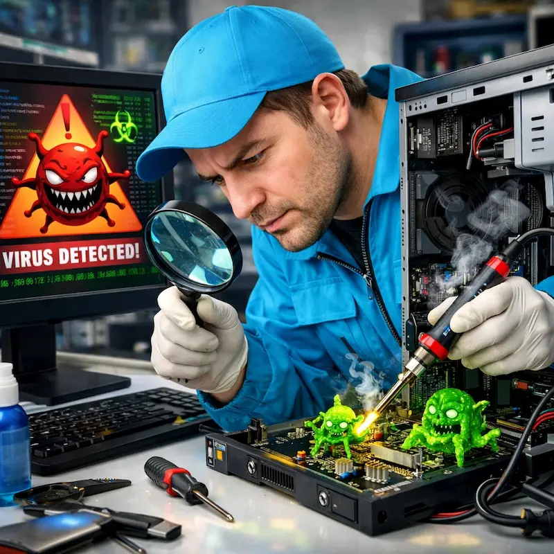 Вылечить компьютерный вирус в Красноармейске