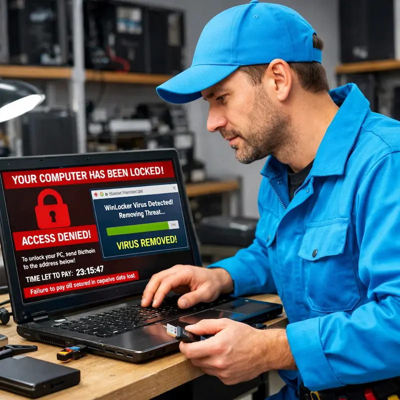 Поможем разблокировать компьютер и ноутбук в Красноармейске